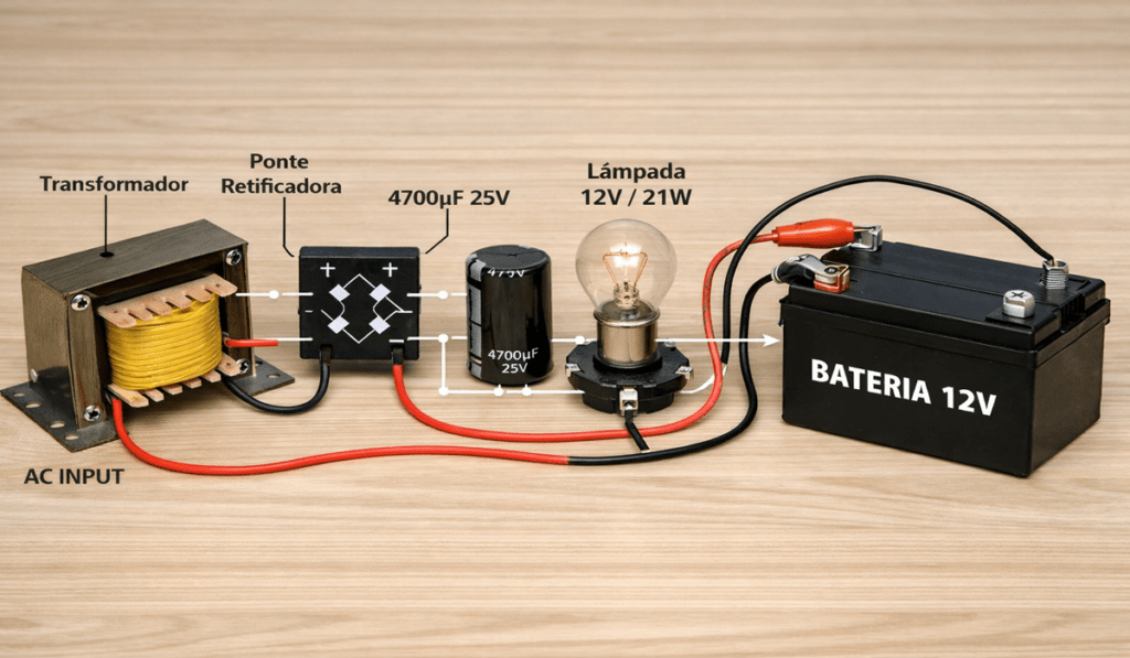 Diagrama de Carregador de Baterias